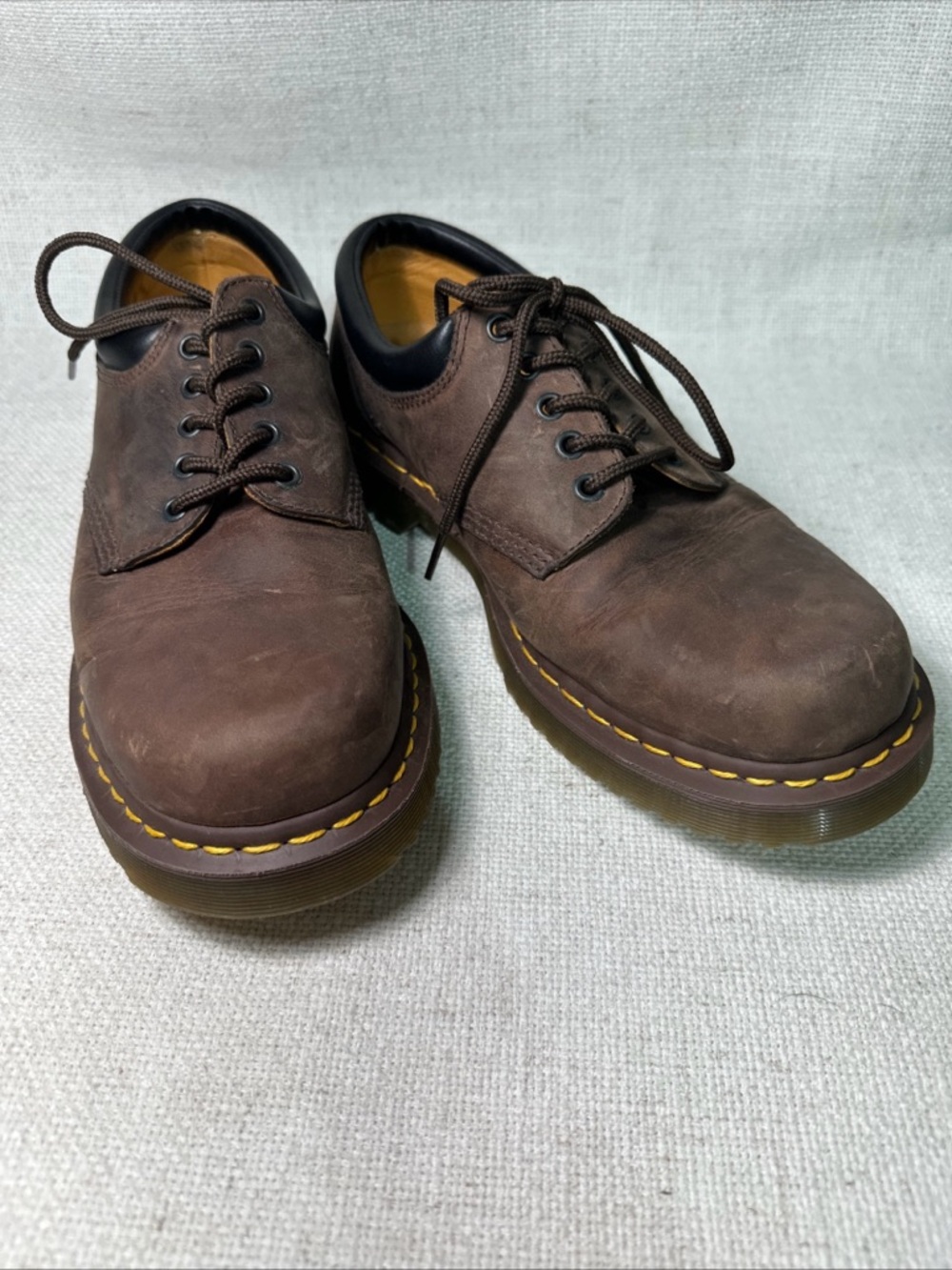Dr Martens 8053 Crazy Horse Brown Leather Oxford Shoes Mens Size 12 Lace Up